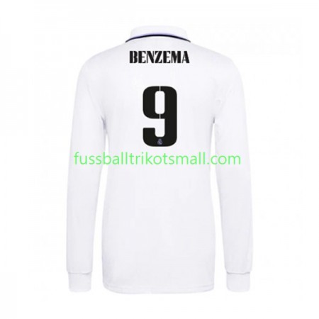 Fußballtrikots Real Madrid Karim Benzema 9 2022-2023 Langarm Heimtrikotsatz kaufen